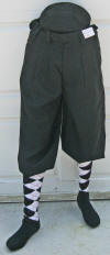 Black Microfiber Golf Knickers with socks & cap