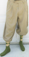 Khaki  Microfiber Golf Knicker