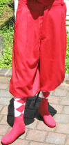 Red  Microfiber Golf Knickers with socks
