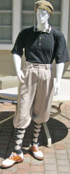 Khaki golf knicker outfit